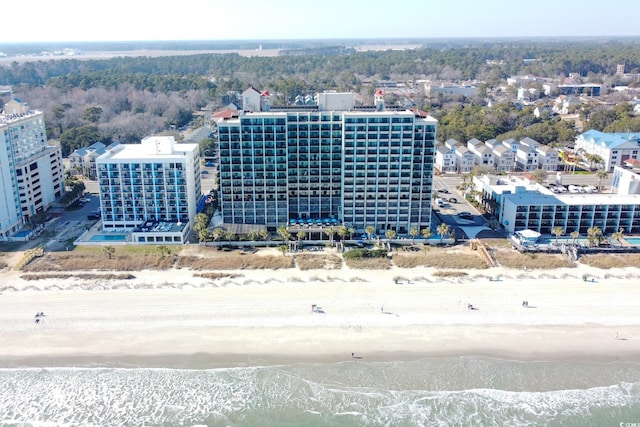 2401 S Ocean Blvd Unit 971, Myrtle Beach, SC 29577 - drone / aerial view with a beach view and a water view