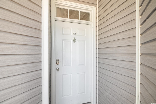 view of doorway to property