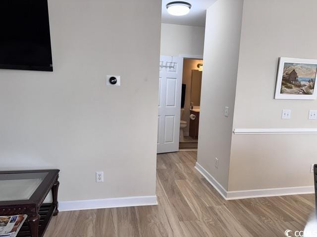 6253 Catalina Dr Unit 921, North Myrtle Beach, SC 29582 - hall featuring wood finished floors and baseboards