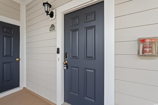 view of doorway to property