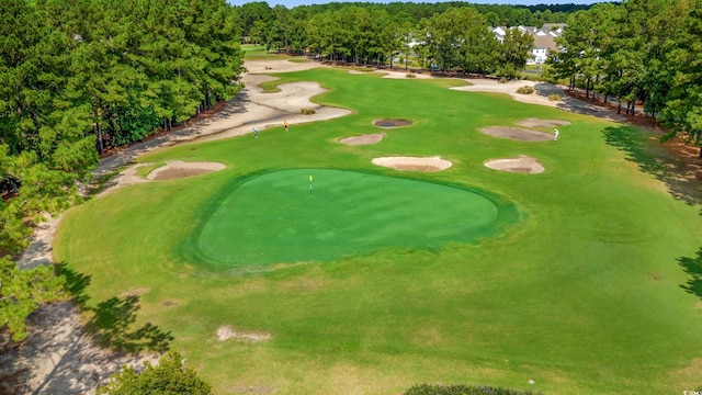 bird's eye view featuring view of golf course