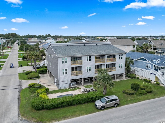 aerial view featuring a residential view