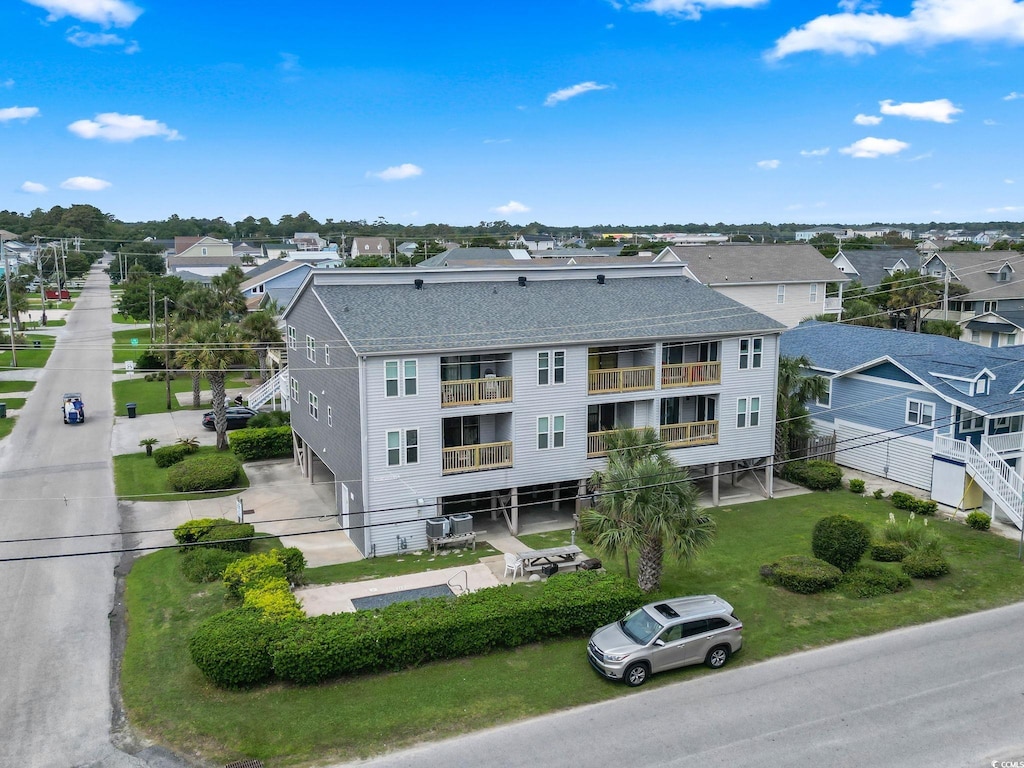 aerial view featuring a residential view