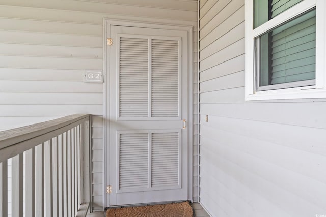 view of doorway to property