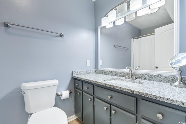 3308 S Ocean Blvd Unit 2-A, North Myrtle Beach, SC 29582 - full bathroom with vanity and toilet