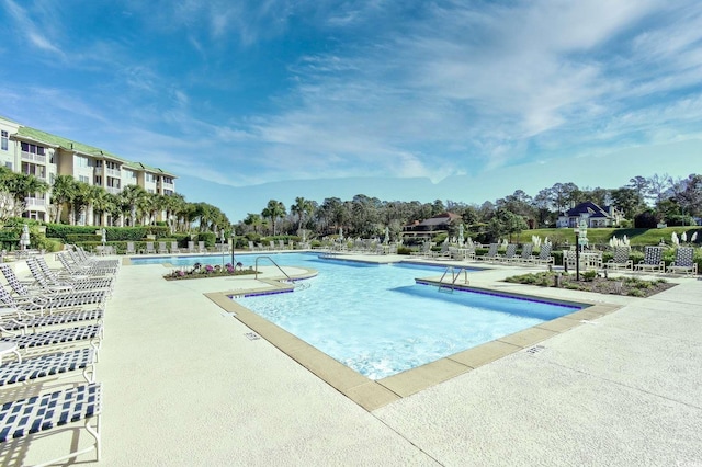 pool featuring a patio