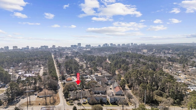 drone / aerial view featuring a view of city