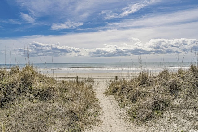 water view featuring a view of the beach