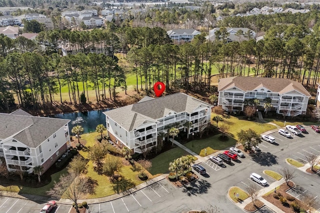 aerial view featuring a residential view