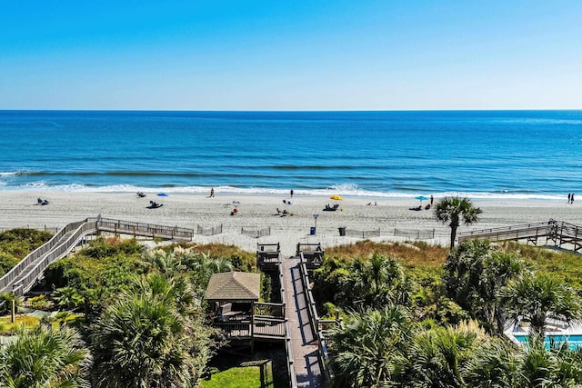 water view with a beach view