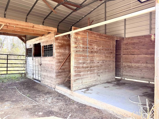 view of horse barn