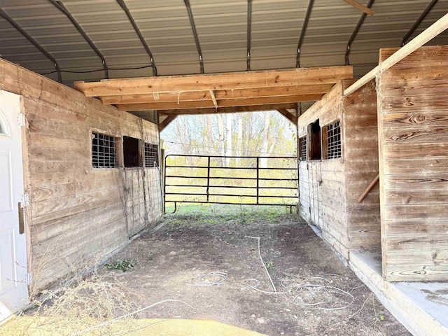 view of horse barn