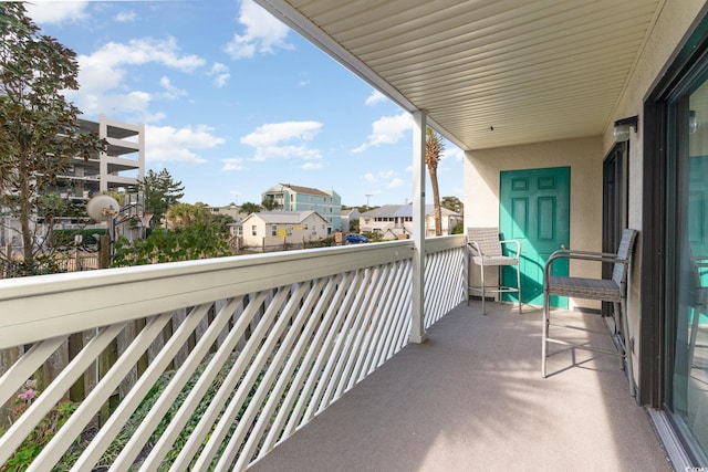 balcony with a residential view