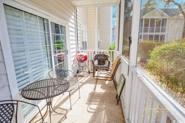 view of sunroom