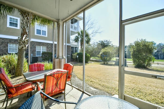 view of sunroom