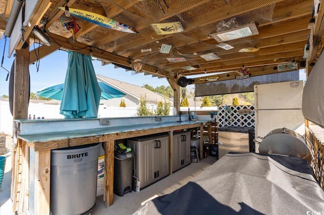 view of patio with fence