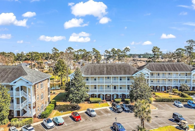 aerial view featuring a residential view