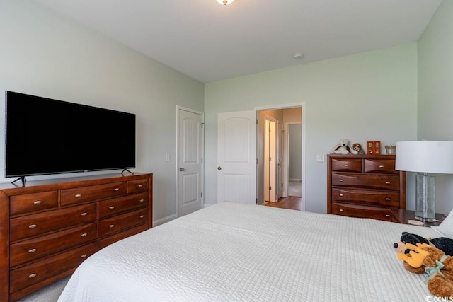 bedroom with baseboards