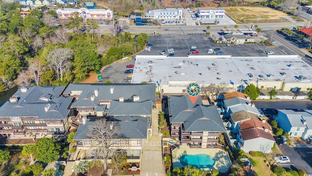 aerial view featuring a residential view