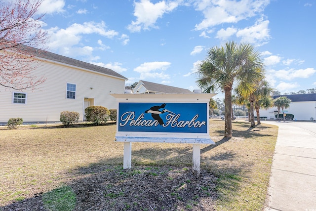 view of community sign