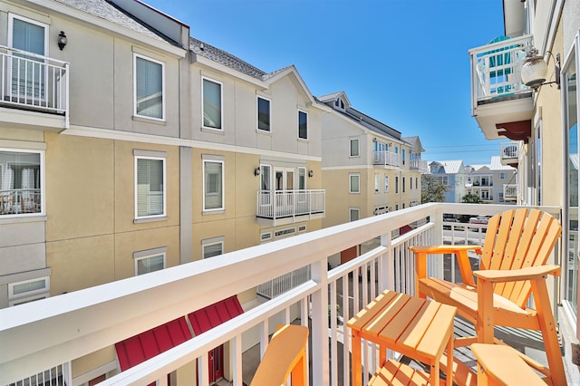 balcony with a residential view