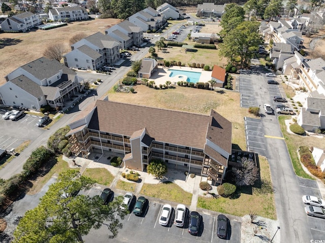 drone / aerial view featuring a residential view