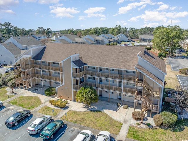 bird's eye view with a residential view