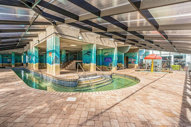 view of pool with a patio area