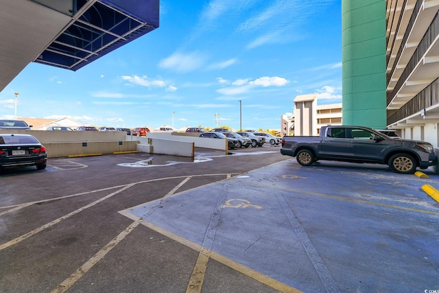 view of uncovered parking lot