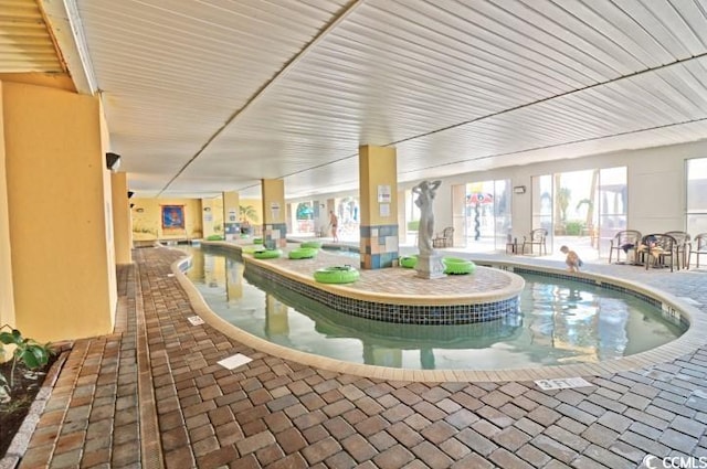 view of pool with a patio area