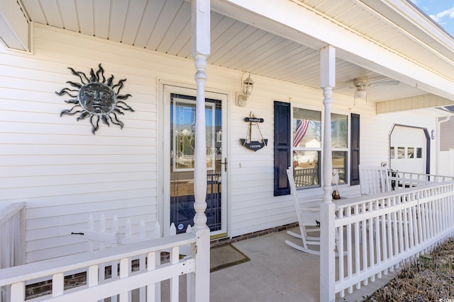 entrance to property with a porch