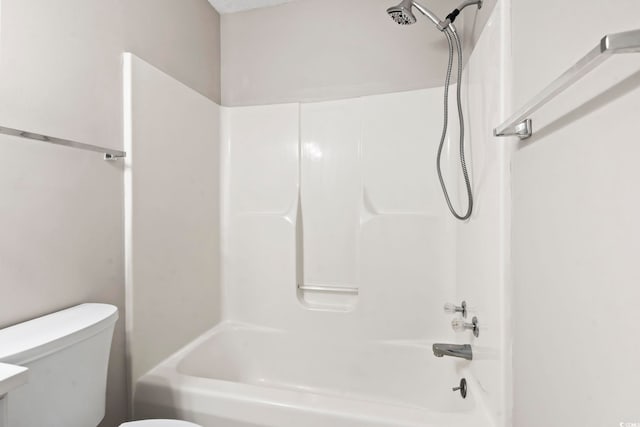 full bathroom featuring shower / washtub combination and toilet