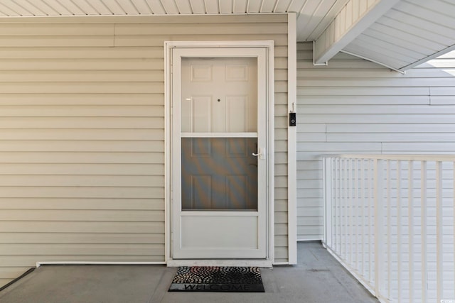 view of doorway to property