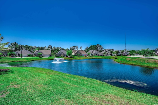 property view of water featuring a residential view