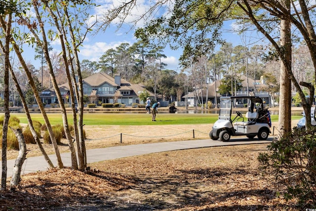 view of yard featuring a residential view