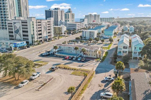 aerial view featuring a city view