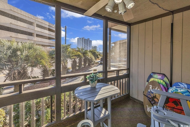 9501 Shore Dr Unit D-132, Myrtle Beach, SC 29572 - sunroom / solarium featuring ceiling fan and a wealth of natural light