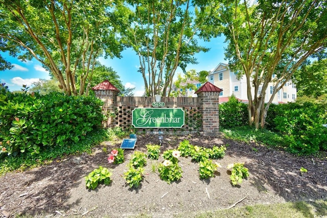 view of community sign