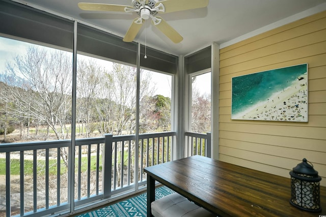 view of sunroom