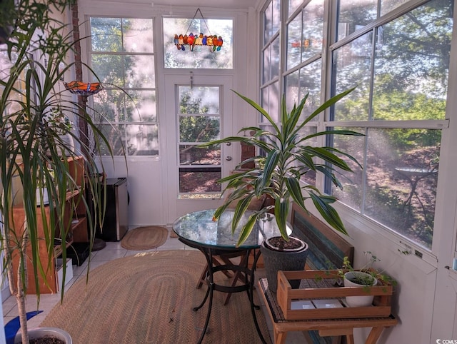 sunroom featuring plenty of natural light