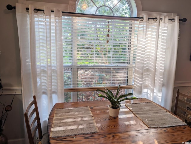 view of dining room