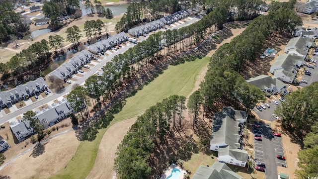 drone / aerial view with a residential view
