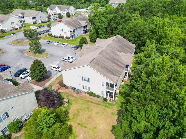 bird's eye view with a residential view