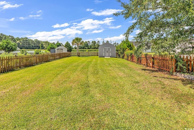 206 Balsa Dr, Longs, SC 29568 - fenced backyard featuring a shed