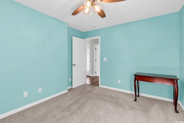 206 Balsa Dr, Longs, SC 29568 - spare room featuring a ceiling fan, carpet floors, and a smoke detector