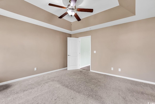 206 Balsa Dr, Longs, SC 29568 - unfurnished room with a ceiling fan, carpet flooring, and a raised ceiling