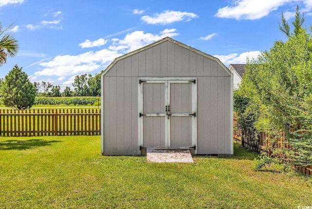 206 Balsa Dr, Longs, SC 29568 - view of shed featuring a fenced backyard
