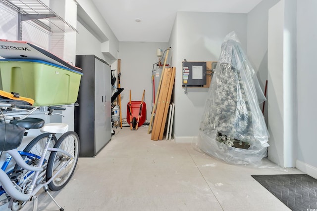 storage room featuring electric panel