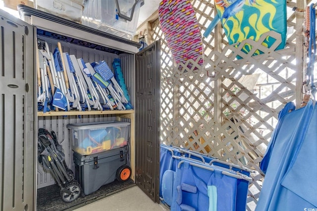 view of storage room