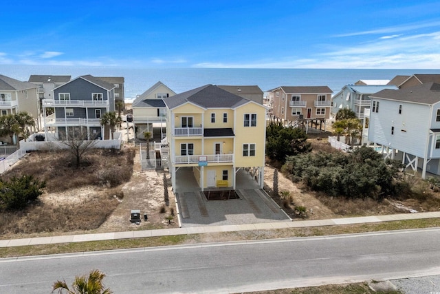 bird's eye view with a residential view